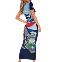 Costa Rica Jaguar Guaria Morada Short Sleeve Bodycon Dress