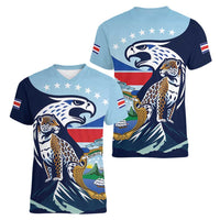 Costa Rica Jaguar Guaria Morada Women V-Neck T-Shirt
