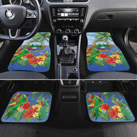 Costa Rica Parrot Tropical Flowers Car Mats