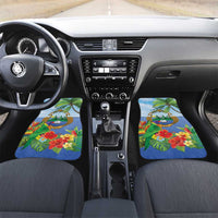 Costa Rica Parrot Tropical Flowers Car Mats