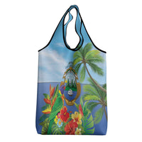 Costa Rica Parrot Tropical Flowers Grocery Bag