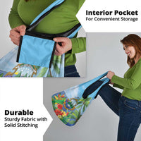 Costa Rica Parrot Tropical Flowers Grocery Bag