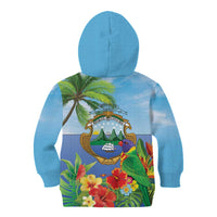 Costa Rica Parrot Tropical Flowers Kid Hoodie
