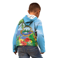 Costa Rica Parrot Tropical Flowers Kid Hoodie