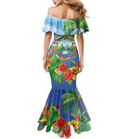 Costa Rica Parrot Tropical Flowers Mermaid Dress