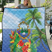 Costa Rica Parrot Tropical Flowers Quilt