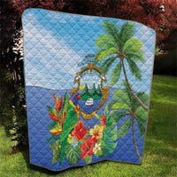 Costa Rica Parrot Tropical Flowers Quilt