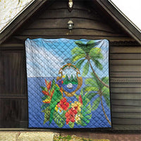 Costa Rica Parrot Tropical Flowers Quilt