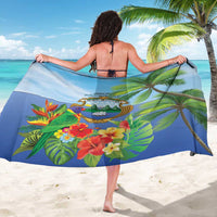 Costa Rica Parrot Tropical Flowers Sarong