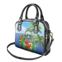 Costa Rica Parrot Tropical Flowers Shoulder Handbag