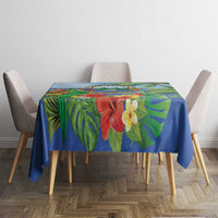 Costa Rica Parrot Tropical Flowers Tablecloth