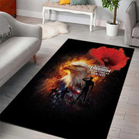 US Memorial Day Personalized Area Rug May We Never Forget Freedom Isnt Free