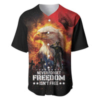 US Memorial Day Personalized Baseball Jersey May We Never Forget Freedom Isnt Free