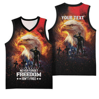 US Memorial Day Personalized Basketball Jersey May We Never Forget Freedom Isnt Free