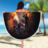 US Memorial Day Personalized Beach Blanket May We Never Forget Freedom Isnt Free
