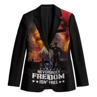 US Memorial Day Personalized Blazer May We Never Forget Freedom Isnt Free