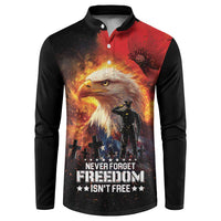 US Memorial Day Personalized Button Sweatshirt May We Never Forget Freedom Isnt Free