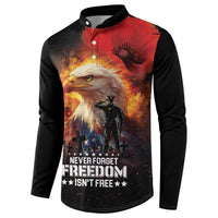 US Memorial Day Personalized Button Sweatshirt May We Never Forget Freedom Isnt Free