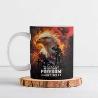 US Memorial Day Personalized Ceramic Mug May We Never Forget Freedom Isnt Free