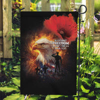 US Memorial Day Personalized Garden Flag May We Never Forget Freedom Isnt Free
