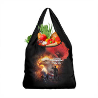 US Memorial Day Personalized Grocery Bag May We Never Forget Freedom Isnt Free