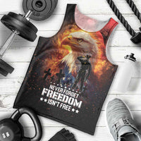 US Memorial Day Personalized Men Tank Top May We Never Forget Freedom Isnt Free