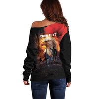 US Memorial Day Personalized Off Shoulder Sweater May We Never Forget Freedom Isnt Free