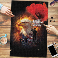 US Memorial Day Personalized Puzzle May We Never Forget Freedom Isnt Free