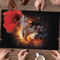 US Memorial Day Personalized Puzzle May We Never Forget Freedom Isnt Free