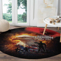 US Memorial Day Personalized Round Carpet May We Never Forget Freedom Isnt Free