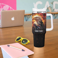 US Memorial Day Personalized Tumbler With Handle May We Never Forget Freedom Isnt Free