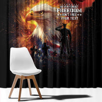 US Memorial Day Personalized Window Curtain May We Never Forget Freedom Isnt Free