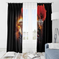 US Memorial Day Personalized Window Curtain May We Never Forget Freedom Isnt Free