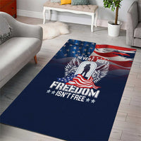 Never Forget Freedom American Memorial Day Area Rug
