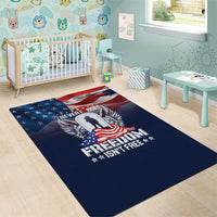 Never Forget Freedom American Memorial Day Area Rug