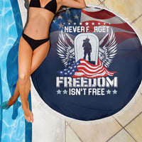 Never Forget Freedom American Memorial Day Beach Blanket