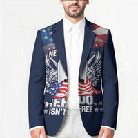 Never Forget Freedom American Memorial Day Personalized Blazer