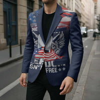 Never Forget Freedom American Memorial Day Personalized Blazer