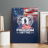 Never Forget Freedom American Memorial Day Canvas Wall Art
