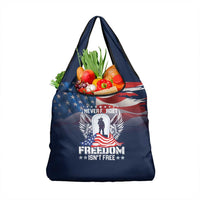Never Forget Freedom American Memorial Day Grocery Bag