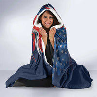 Never Forget Freedom American Memorial Day Hooded Blanket