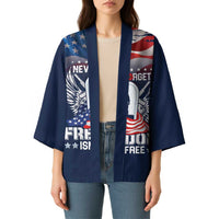 Never Forget Freedom American Memorial Day Personalized Kimono