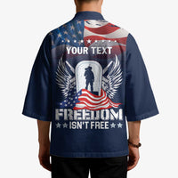 Never Forget Freedom American Memorial Day Personalized Kimono