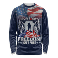 Never Forget Freedom American Memorial Day Personalized Long Sleeve Shirt