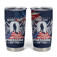 Never Forget Freedom American Memorial Day Personalized Tumbler Cup