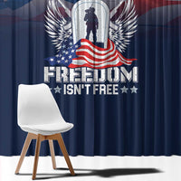 Never Forget Freedom American Memorial Day Window Curtain