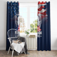 Never Forget Freedom American Memorial Day Window Curtain