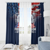 Never Forget Freedom American Memorial Day Window Curtain