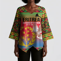 Eritrea 35 Years Of Independence Kimono Sleeve Blouse 1991-2026 Freedom Legacy Pride