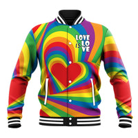 Pride LGBT Love is Love Baseball Jacket Rainbow Vibe LT9 - Wonder Print Shop